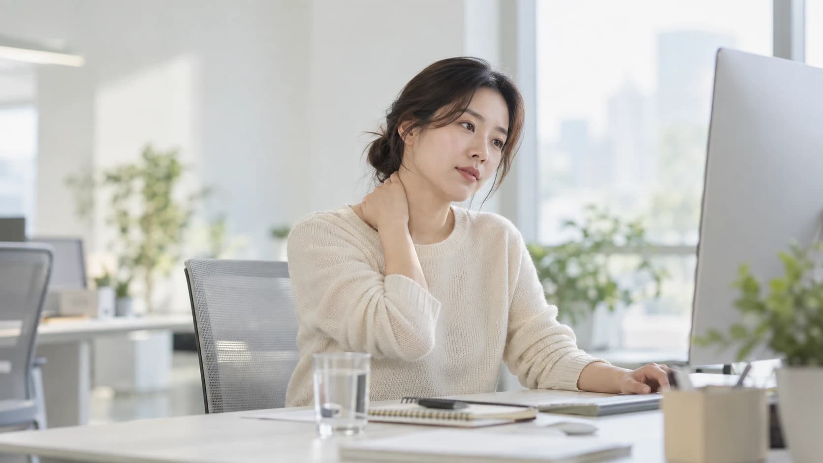 일하는 중 잠시 쉬고 싶은 직장인의 모습